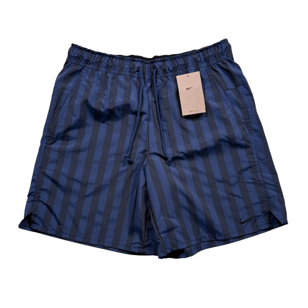 Nike Unlimited Dri-FIT 7" Training Shorts Mens M Blue Void Striped HJ3160-010